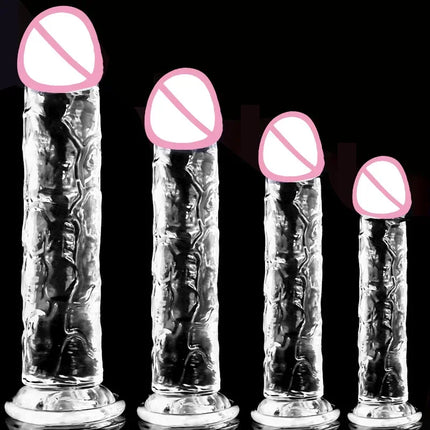 Cheap Jelly Dildo 5 Sizes Realistic Butt Plug Suction Cup Big Dick Soft Masturbators G Spot  Anal Sex Toys For Women Men Gay 18+