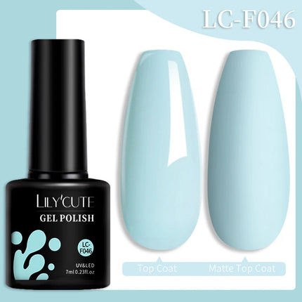 LILYCUTE 129 Colors 7ML Nail Gel Polish Nail Supplies Vernis Semi Permanent Nail Art Manicure Soak Off LED UV Gel Nail Varnishes