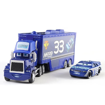 Disney Cars Diecast Lightning McQueen No: 79 No: 86 Alloy Car Container Truck Set Model Car Die Casting Kids Birthday Gifts Toys