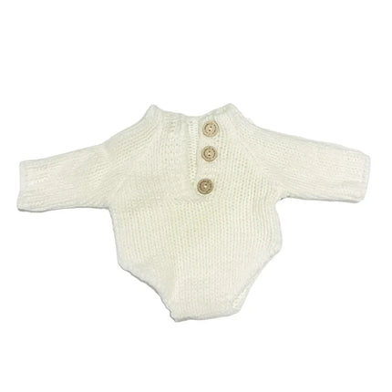 Reborn Doll Clothes Jumpsuits Baby Girl Pink Knitted Sweater Hat Clothing Outfit for 45-50cm Like Real Newborn Dolls Accessories