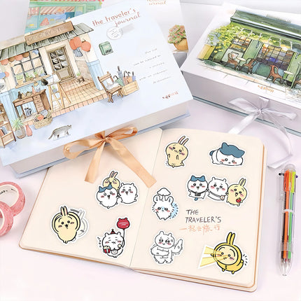 100pcs Kawaii Jiikawa Cartoon Stickers Decorative Desk Laptop Scrapbook Luggage Stationery Cute Graffiti Sticker for Kids Gift