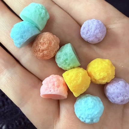 10pcs Slime Charms Soft Candy Resin Star Additives Supplies DIY Kit Filler Decor For Fluffy Clear Cloud Slime Clay 18mm