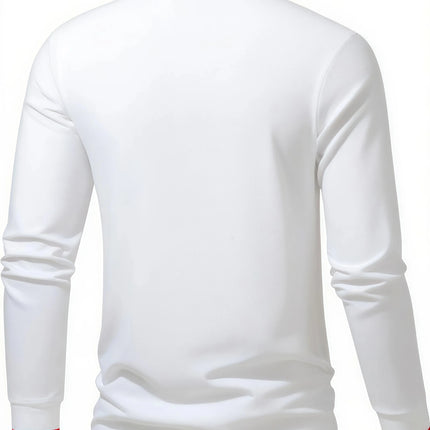 Men's long-sleeved polo shirt with embroidered spring and autumn casual polo shirt