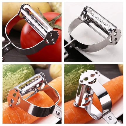 1PC Stainless Steel Flat Edge Peeler Potato Peeler Slicer Knife Watermelon/Melon Grater Kitchen Multi-Purpose Tool