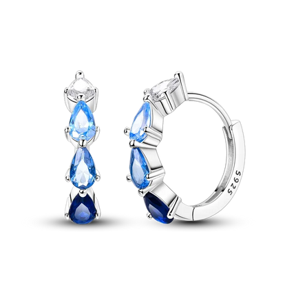 925 Sterling Silver Earrings Women 2025 Jewelry Hoop Ear Studs Sparkling Pave Earring Wedding Gift For Anniversary