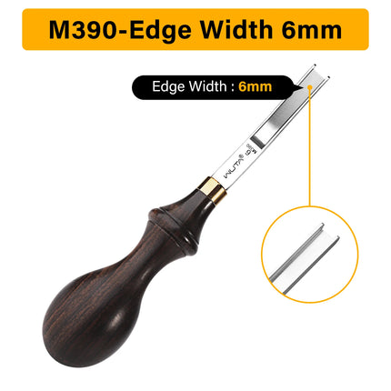 WUTA 1PC Professional Leather Wide Edger Skiver Edge Beveler Sharp M390/DC53 Steel Skiving Thinning Trimming Craft Leather Tools