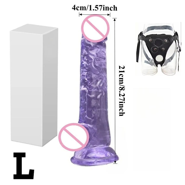 Realistic Black Wear Strap on Anal Plug G-Spot Masturbators Suction Cup Big Dildos Butt Plug Long Dick Adult Sex Toy for Women18
