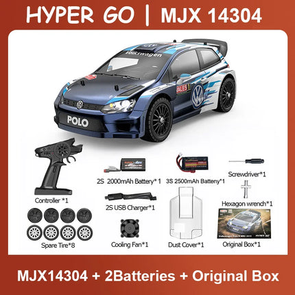 HYPER GO RC MJX 14304 14303 14302 High Speed Drift Car  With Gyroscope - Electric Toy for Kids Volkswagen Racing Gift