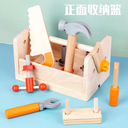 Kids Wooden Tool Bench Set with Repair Tools - Montessori Workbench, Construction & Educational Toy, Christmas Birthday Gifts