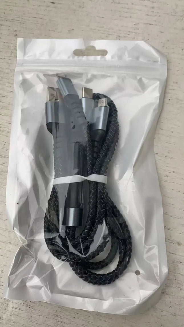 6A 120W 3 in 1 USB Type C Cable Fast Charge Phone Charger Data Cord For iPhone Samsung Xiaomi Huawei Quick Charge Micro USB Wire