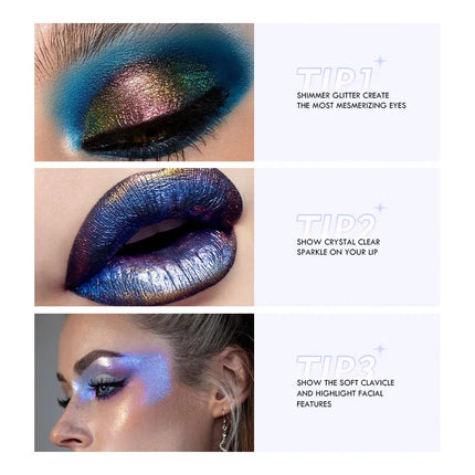 High-Pigmented MultiChrome Eyeshadow Powder MultiChrome Shifting Pigments Duochrome Chameleon Eyeshadow Infinite Chrome Powder