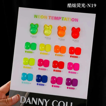 Fluorescence Noctilucent Gel Nail Polish Set With Different Bottles Wholesale Manicure Soak Off UV LED Nail Varnish Set 15ML