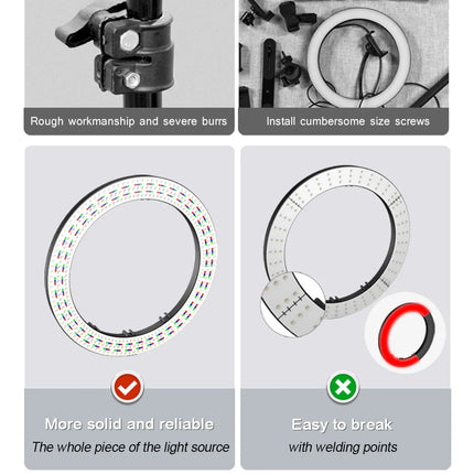 26cm Photo Ringlight Led Selfie Ring Light Phone Remote Control Lamp Photography Lighting With Tripod Stand Holder Youtube Video