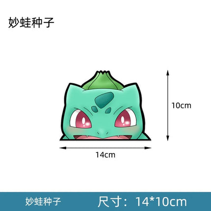 Pokemon Pikachu Gengar Eevee Squirtle Figure Creative Anime Car Stickers Decoration Cute Accessories Gifts For Friends