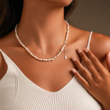 Hengsheng 4-5mm Baroque Freshwater Pearl Necklaces 38cm 45cm 50cm 925sterling Silver Necklaces Jewelry Gift 2026 New Arrivals