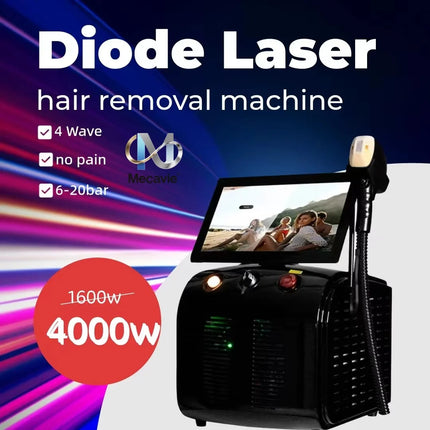 2026 Portable Soprano Ice Titanium Laser: 4-Wave Hair Removal System  with 4000W Power for Professional Results