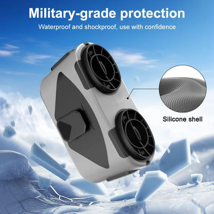 15000mAh Waist/Hanging Neck Fan, 6-Speed Strong Wind, Dual Air Vents, LED, Display, For Sports Courier Outdoor Working
