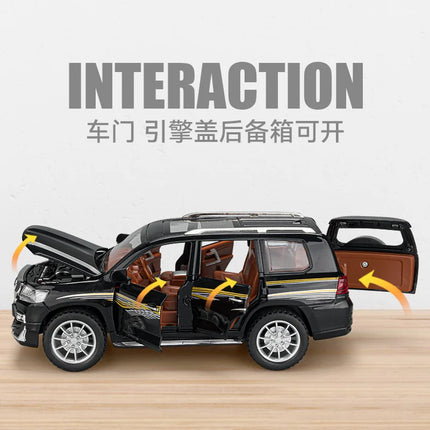 1:24 Prado Off Road SUV Alloy Metal Diecast Model Car Home Decoration Hobby Computer Desktop Ornaments Holiday Present