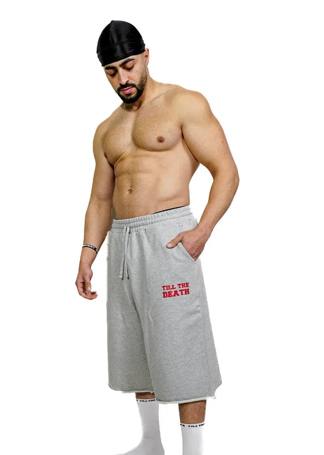 TILL THE DEATH 3/4 SWEAT TTD Athletics Oversized Sweat Shorts in Black US SIZE Powerwing Sweaters