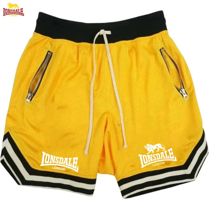 LONSDALE 2026 Novos Shorts De Basquete Esportivos Masculinos De Verão Casuais Soltos Respiráveis Em Tela Moda Hip Hop