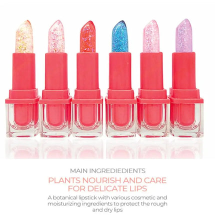 [MP]BSIMONE Glitter Lipstick Lip Balm Color Change Transparent Moisturizing Crystal Jelly Pearlescent Lip Plumper Gloss Cosmetic