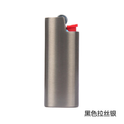 Series Dolphin Metal Case Covered Leather Shell for France Small BIC Lighter j5 J25