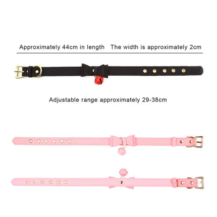 Handmade Sexy Cute Rivet Alternative metal PU Leather Collar Bell Choker Slave Costume BDSM Bondage Necklace Neckband Sex Toys