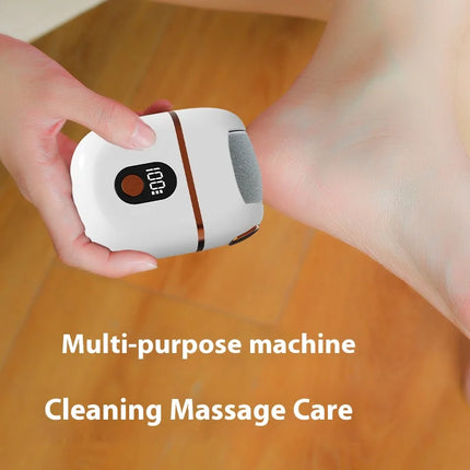 Electric Foot Exfoliator, Rechargeable Portable Electronic Foot Grinder Set, Foot Cleaning Brush, Quickly Removes Calluses and Dead Skin, Professional Manicure Tool, Ideal Gift for Dead Skin Care, Includes 3 Grinding Heads