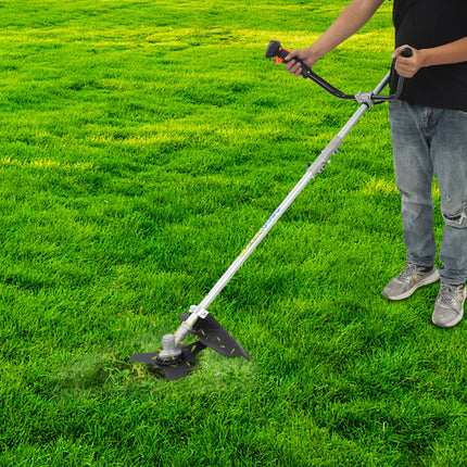 Gas Weed Trimmer 42.7cc, 2-Stroke Gasoline Brush Cutter With 3 Trimming Heads, 6500RPM Grass Trimmer for Garden Lawn Shrub, 1.25KW Brushcutter