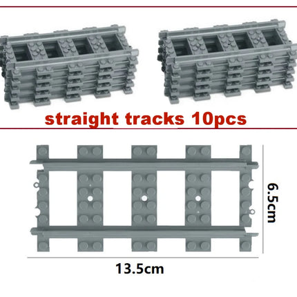Moc Train Track Motor Technical Blocks Power Functions Parts Remote Control + AAA Battery Box Set PF Bricks DIY Toys Accessories