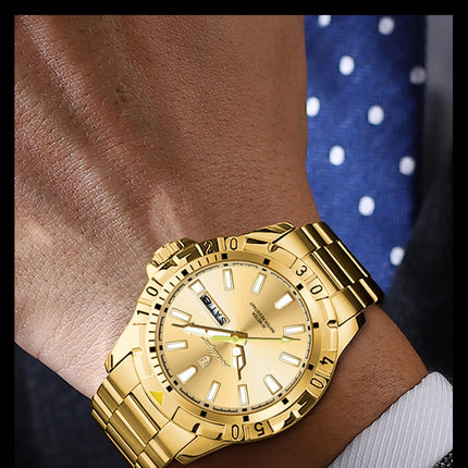 POEDAGAR Business Man Watch Waterproof Luminous Date Week Men Watch Sports Male Wristwatch Stainless Steel Men's Quartz Watches
