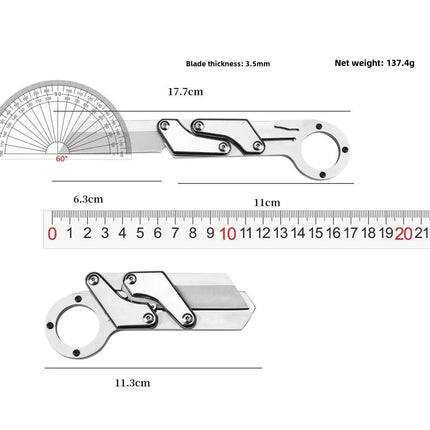 【Crafted with Ingenuity】Stainless Steel Multi-Functional Folding Peeler - EDC Tool & Portable Outdoor Fruit Knife