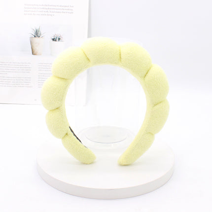Women Girls Sponge Co Spa Makeup Bubble Terry Cloth Headband Puffy Retro Hair Bands Soft Hairband Headwear