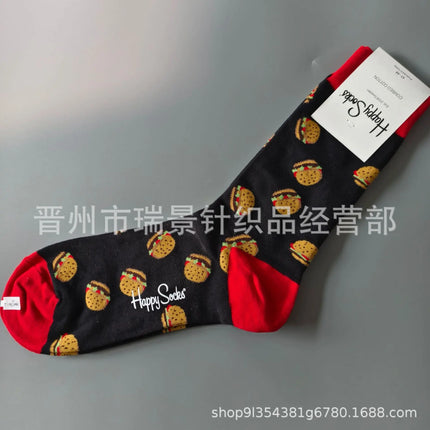 High Quality Fashionable Men's Mid-Calf Cotton Socks HappySocks New Arrival Suitable for All Seasons Swedish Design