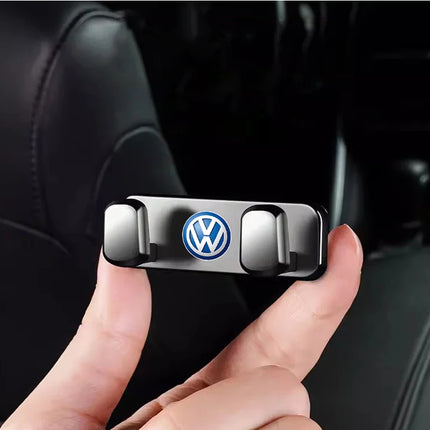 VW Logo Car Interior Accessories Zinc Alloy Storage Hooks For VW GTI Scirocco Polo Passat B5 B6 Golf Tiguan Jetta T-ROC Beetle
