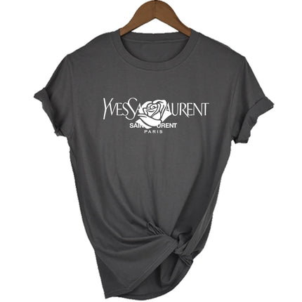 Luxury brand Brand Fashion Alphabet Printed Crew Neck Clothing Short Sleeve T-Shirt Trend Women's Summer