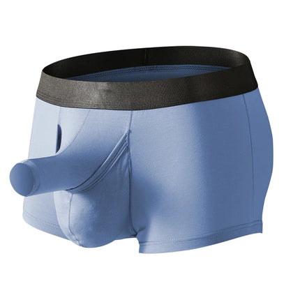 Men Boxers Underwear Man Sexy Long Bulge Pouch Boxershorts Underpants hombre Elephant Cock Panties Bullet Separation