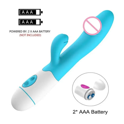 Powerful Dual Vibration Dildo Rabbit Vibrator Clitoris Stimulation G-Spot Massager AV Stick Masturbate Adult Sex Toys For Women