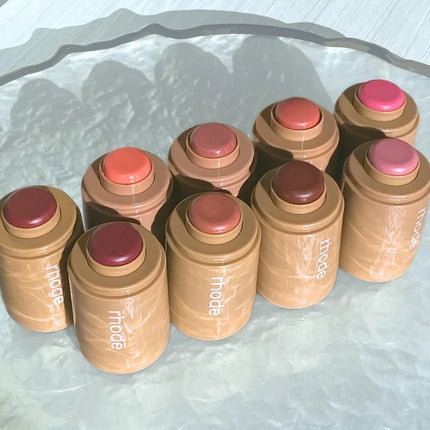 Rhodee Blusher Rouge Powder Pocket Blush Lip Gloss Cheek Hydrating Stick Natural Cream Lipstick Cheek Easy Apply Color Makeup