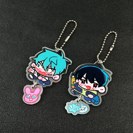 2Pcs Alien Stage Ivan & Till Cartoon Keychain Acrylic Chain for Woman Men Fashion Anime Figure Acrylic Keyring Pendant Gift
