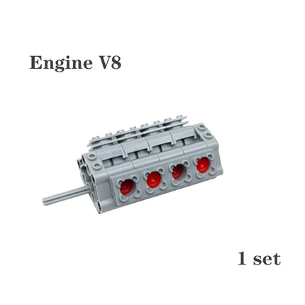 MOC Technology Parts Kit Building Blocks Differential Gear Kit Engine Cylinder Building Blocks Model Car 65413  62821 V6 V8 V12