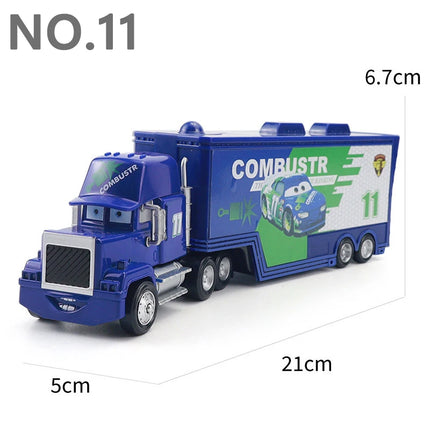 Pixar Cars Truck Storm Jackson Model Car 1/55 Die Casting Container Trucks Racing Toys Children's Birthday Gifts Collectibles