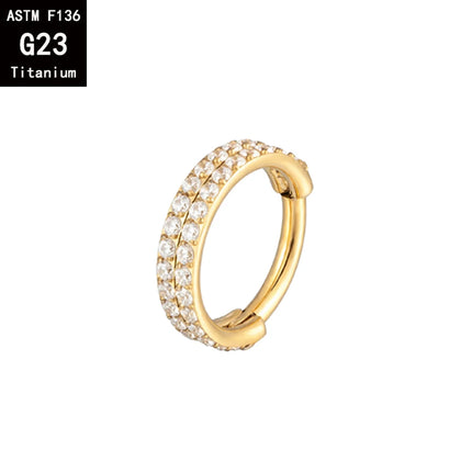 G23 Titanium Hinged Segment Ring Tragus Daith Earring Piercing Jewelry Nose Ring Cartilage Hoops Double Row Helix Septum Ring
