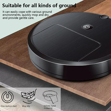 Lenovo 3-in-1 Smart Sweeping Robot Vacuum Mop Sweeper Auto Cleaning USB Charging For Home Floor Pet Hair Multifunction Cleaning
