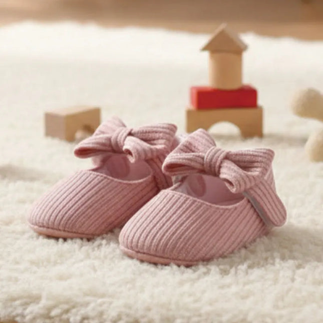 Baby Girls Knitted Floral Prewalker Shoes Anti-Slip Cotton Soft Sole Toddler First Walkers Summer Infant Footwear 0-18 Months