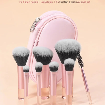 10Pcs/Bag Mini Makeup Brush Set Powder Eyeshadow Foundation Blush Blender Concealer Beauty Makeup Tools Brush Professional