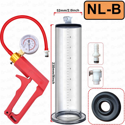 2026 New Acrylic Penis Pump Manual Penis Enlarger Sex Toy For Men Vacuum Pump Male Masturbation Penis Enlargement Trainer Adults