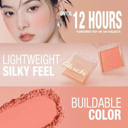 Pink Makeup Blush Palette Velvet Matte Light Shimmer Blusher Natural Cheek Contour Tint Peach Pink Rouge Cheek Contour Palette