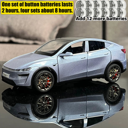 New 1:32 Model Y Electric SUV Alloy Metal Diecast Model Car Sound And Light Pull Back Children Toy Cars Birthday Present Friend