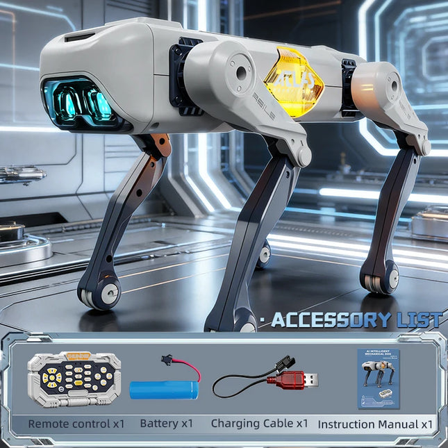 AI Smart Robot Dog, Voice & APP Control, Programming, Dancing, Singing, 1200mAh Battery for Kids Gift & Companion